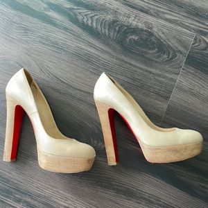 Nude Christian Louboutin with platform